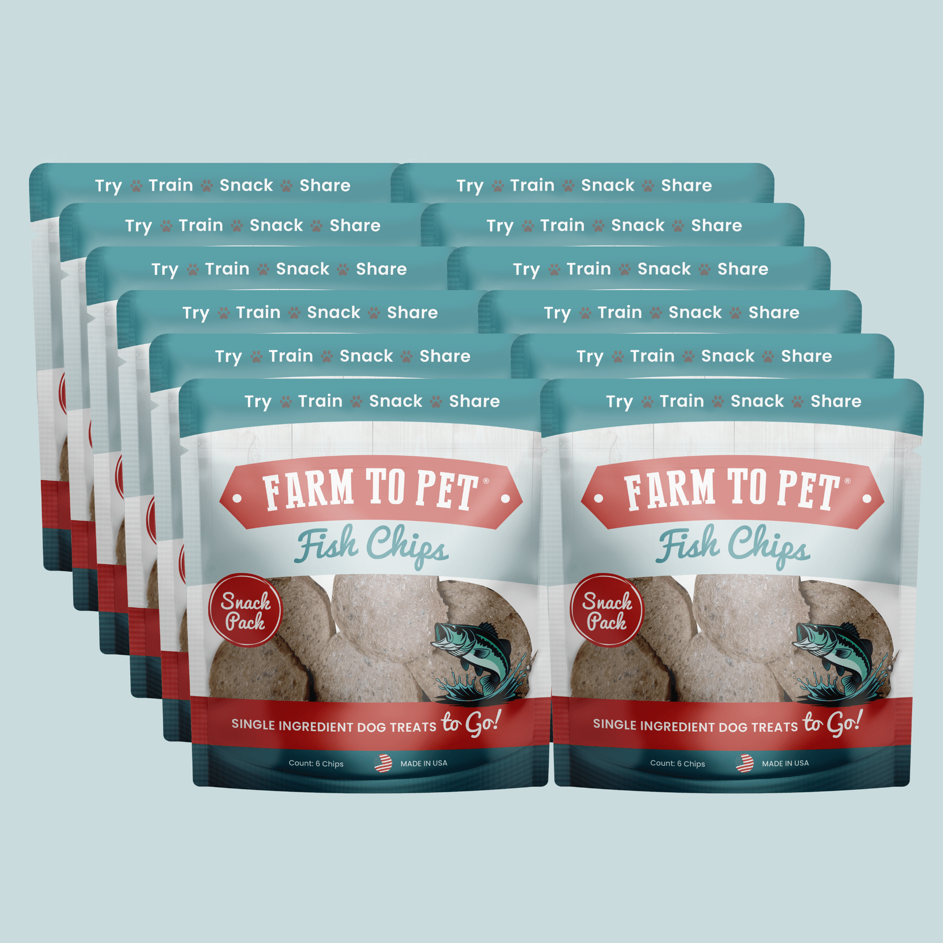 Fish Chips Snack Pack Bundles | Dog Treats for Training & Travel - Shaketea
