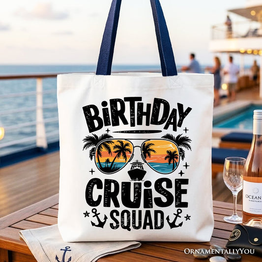 Birthday Cruise Squad Tote Bag, Tropical Vacation Cruise Trip Gift Shopper - Shaketea