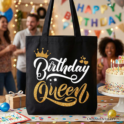 Birthday Queen Tote Bag, Glam Party Tote Bag for Stylish Women - Shaketea