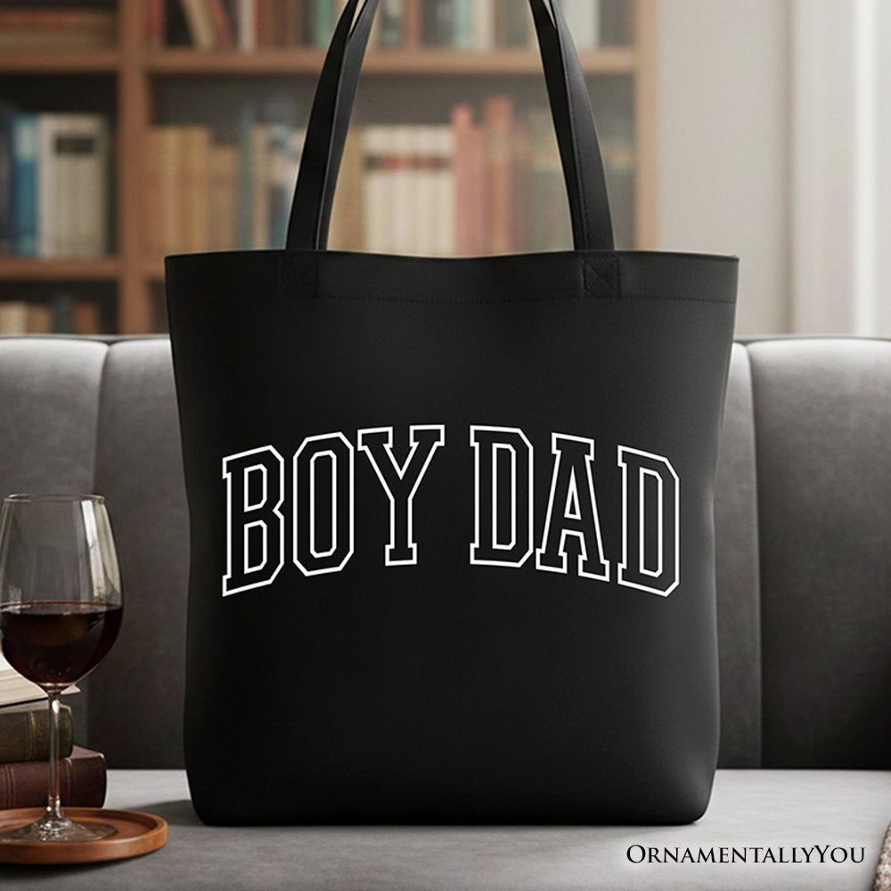 Boy Dad Varsity Tote Bag, Father's Day Gift Shopper - Shaketea