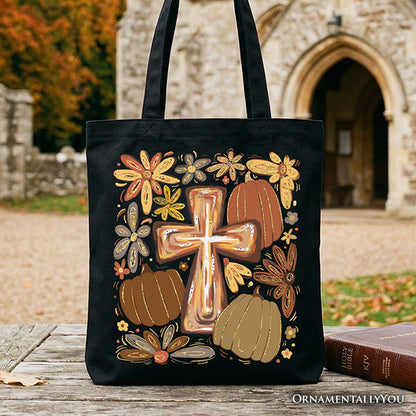Fall Blessings Tote Bag, Autumn Christian Faith Gift Shopper - Shaketea