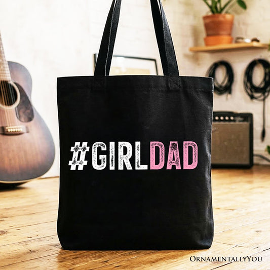 Hashtag Girl Dad Tote Bag, Gift Shopper for Proud Daughter's Father - Shaketea
