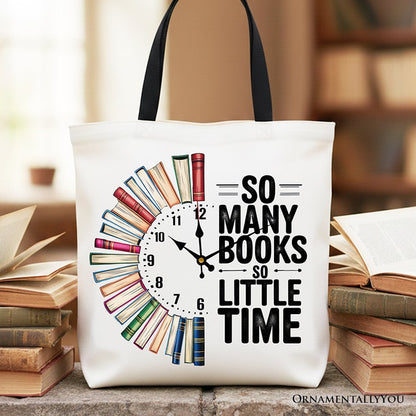 So Many Books So Little Time Tote Bag, Funny Book Lover Gift Shopper - Shaketea