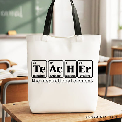 Teacher The Inspirational Element Tote Bag, Periodic Table Appreciation Gift Shopper - Shaketea