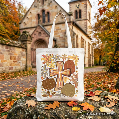 Fall Blessings Tote Bag, Autumn Christian Faith Gift Shopper - Shaketea