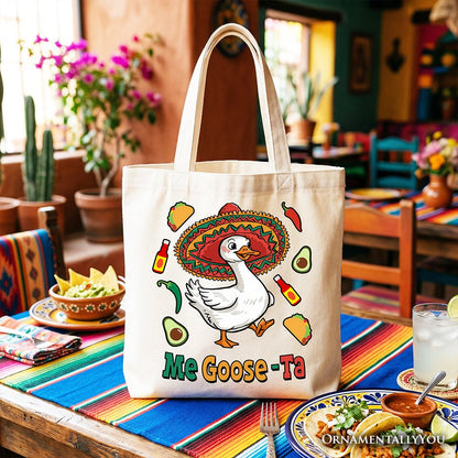 Me Goose-Ta Funny Tote Bag, Mexican Sombrero Goose Gift Shopper - Shaketea