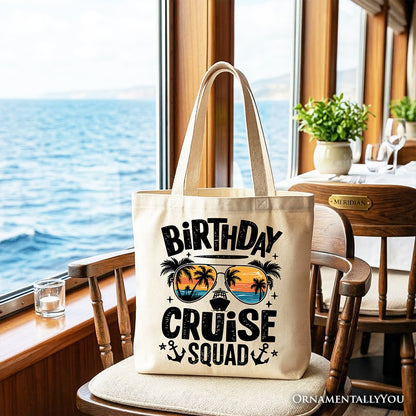 Birthday Cruise Squad Tote Bag, Tropical Vacation Cruise Trip Gift Shopper - Shaketea