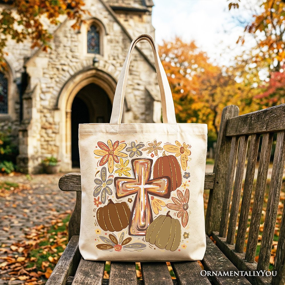 Fall Blessings Tote Bag, Autumn Christian Faith Gift Shopper - Shaketea