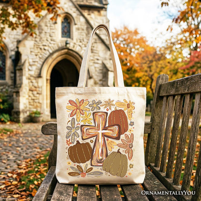 Fall Blessings Tote Bag, Autumn Christian Faith Gift Shopper - Shaketea