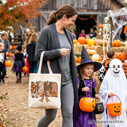 Mama Coquette Autumn Tote Bag, Cozy Fall Pumpkins for Mothers - Shaketea