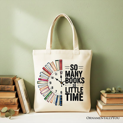 So Many Books So Little Time Tote Bag, Funny Book Lover Gift Shopper - Shaketea