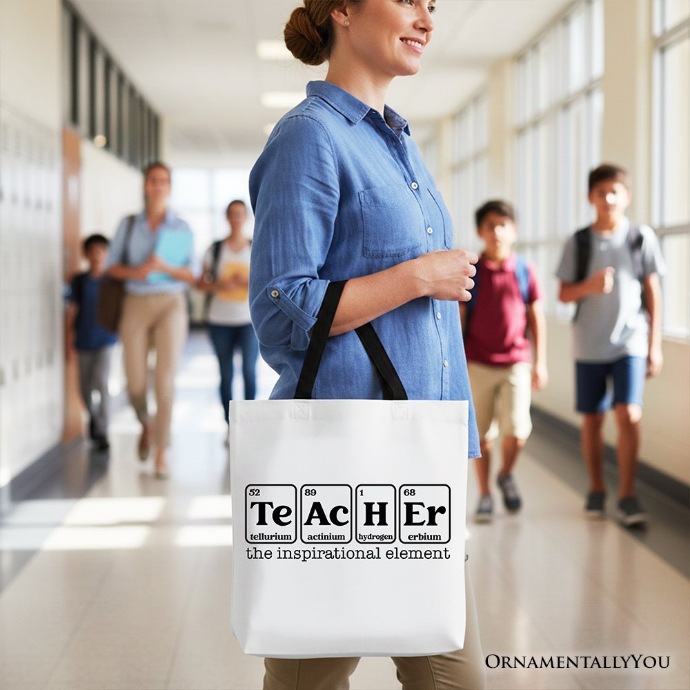 Teacher The Inspirational Element Tote Bag, Periodic Table Appreciation Gift Shopper - Shaketea