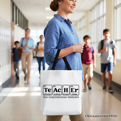 Teacher The Inspirational Element Tote Bag, Periodic Table Appreciation Gift Shopper - Shaketea
