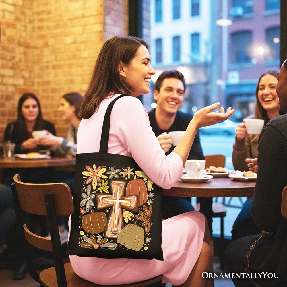 Fall Blessings Tote Bag, Autumn Christian Faith Gift Shopper - Shaketea