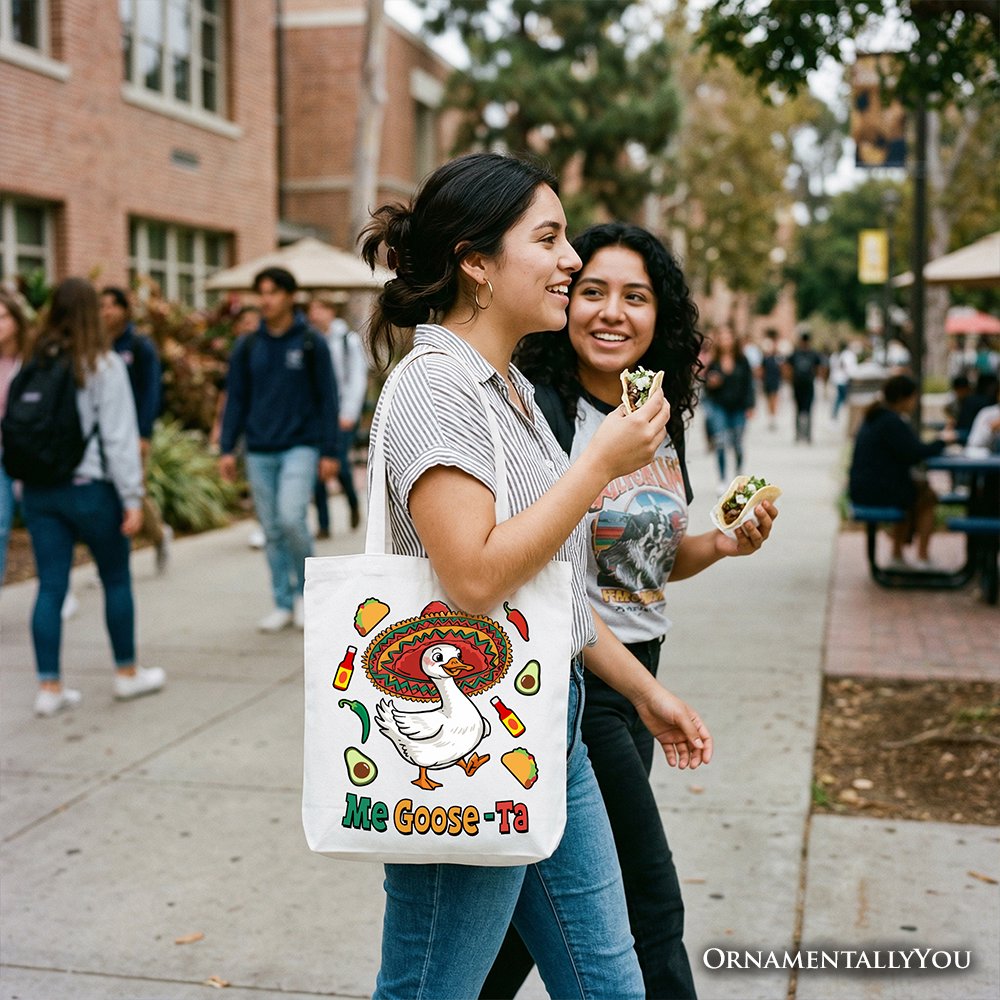 Me Goose-Ta Funny Tote Bag, Mexican Sombrero Goose Gift Shopper - Shaketea