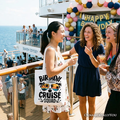 Birthday Cruise Squad Tote Bag, Tropical Vacation Cruise Trip Gift Shopper - Shaketea