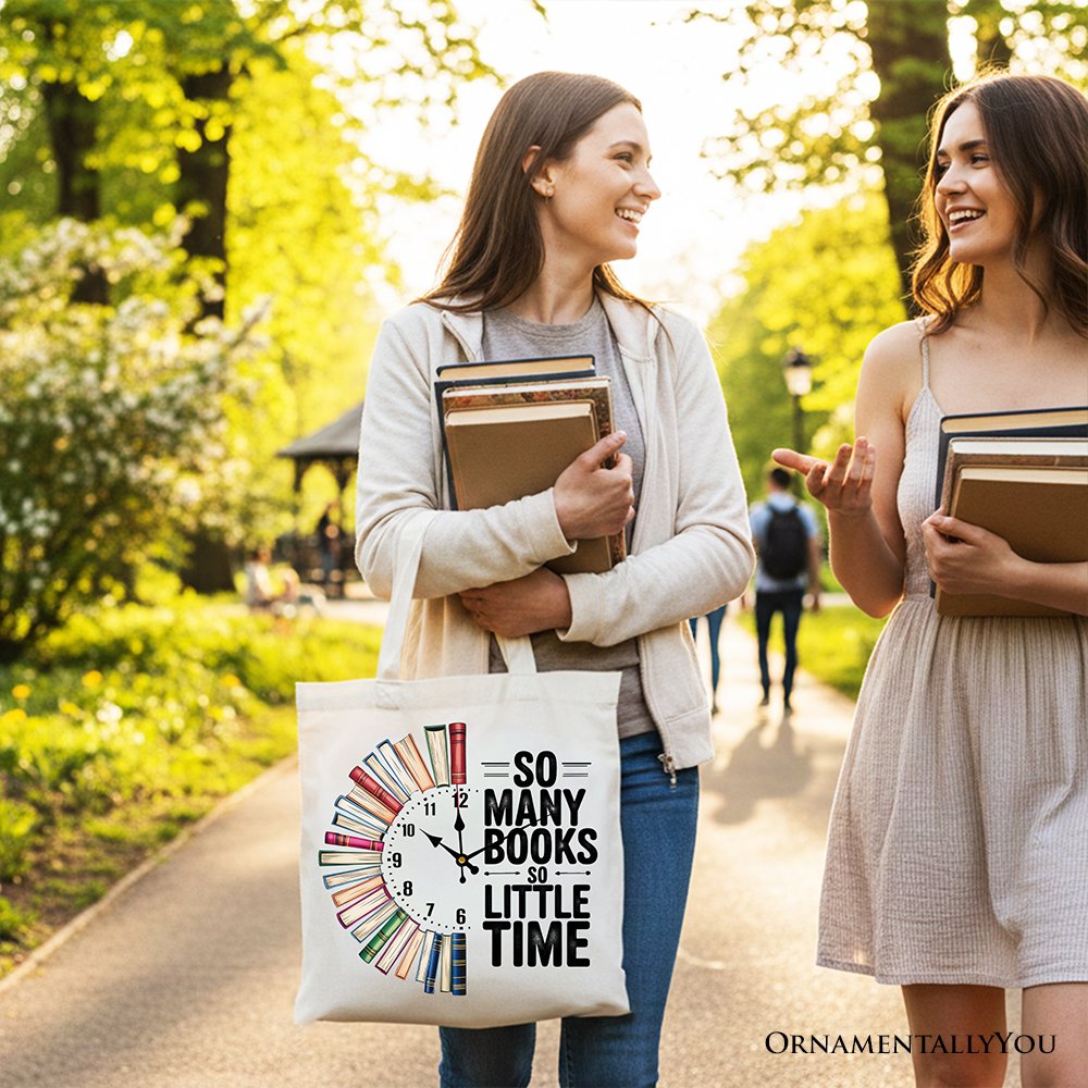 So Many Books So Little Time Tote Bag, Funny Book Lover Gift Shopper - Shaketea
