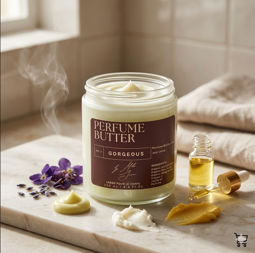 GORGEOUS – The Luxury Body Butter Perfume | Pistachio, Whipped Cream & Marshmallow Sweet Gourmand Fragrance | Deep Hydrating Skin Moisturizer | Warm Delicious Scent | Perfume Butter