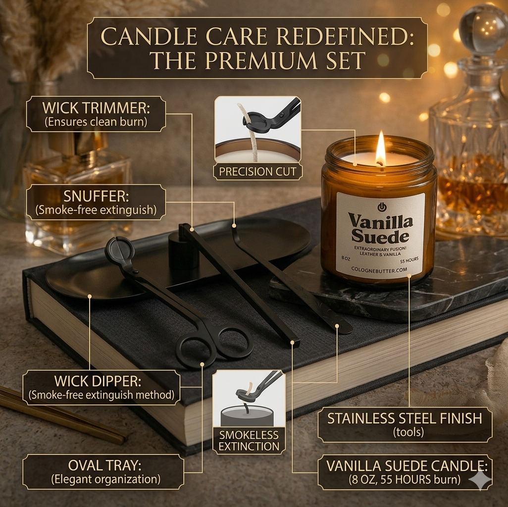 Candle Care Tool Set – Elevate Your Candle Burning Experience.