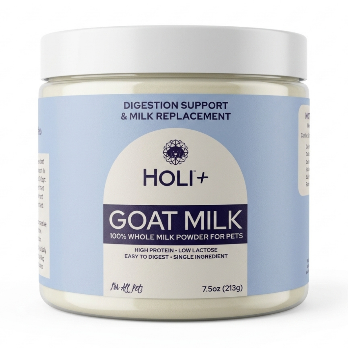 HOLI Powdered Goat Milk for Dogs & Cats | Single-Ingredient Topper & Milk Replacer