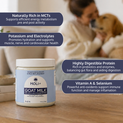 HOLI Powdered Goat Milk for Dogs & Cats | Single-Ingredient Topper & Milk Replacer