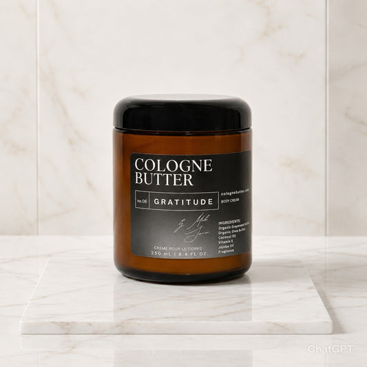GRATITUDE – Luxury Fragrance Body Butter | Honey, Smoky Cedarwood & Sandalwood Cologne Scent Moisturizing Skin Butter | Cologne Butter - Shaketea