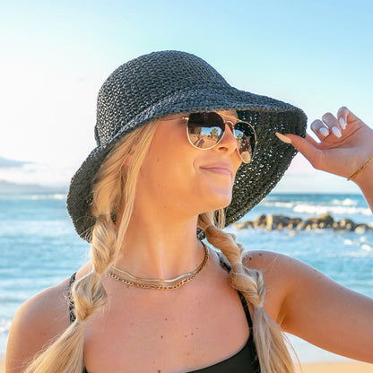 Bow Accent Straw Hat