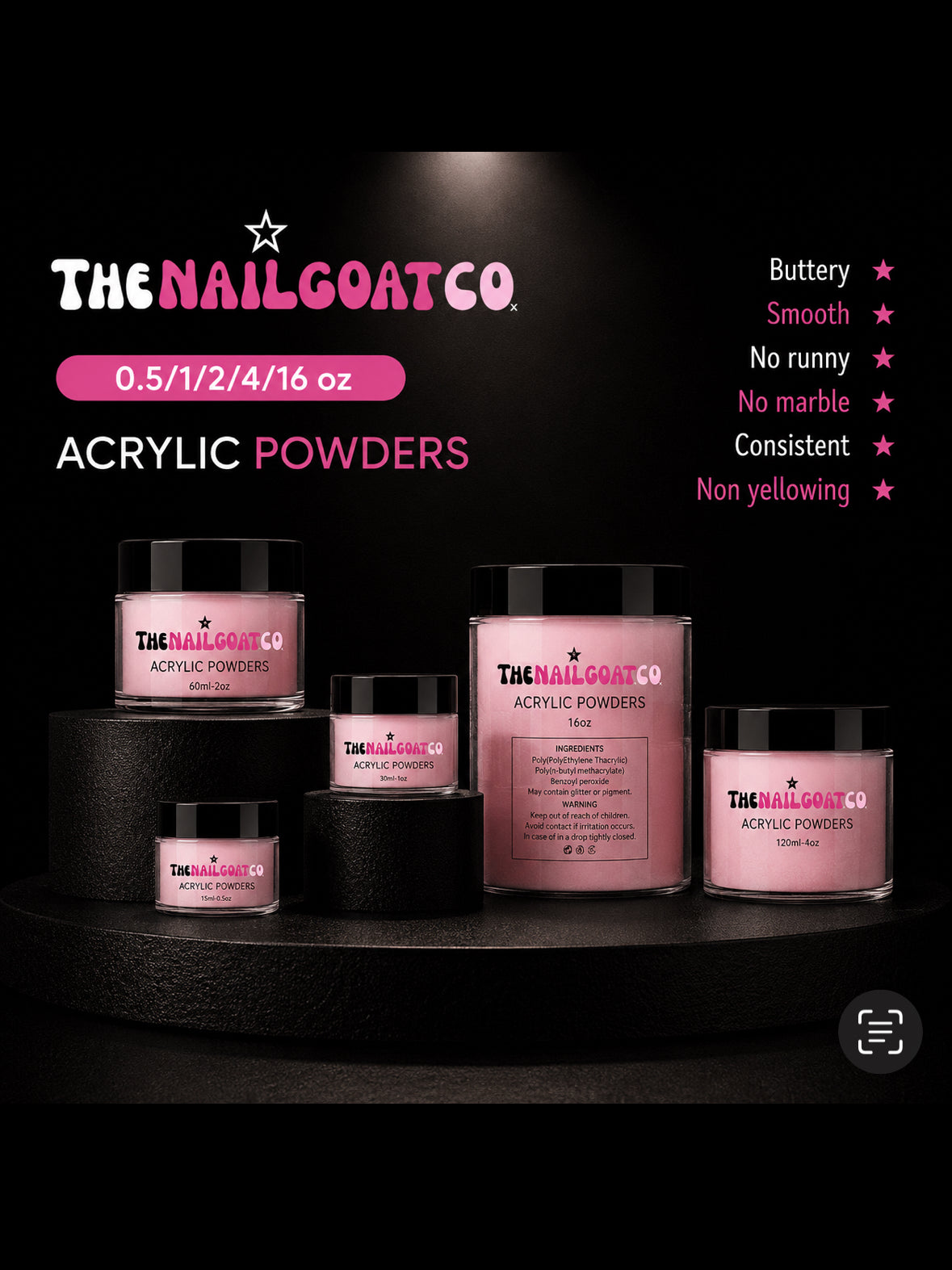 8-Piece Glitter Cover Acrylic Powder Collection for Nail Professionals