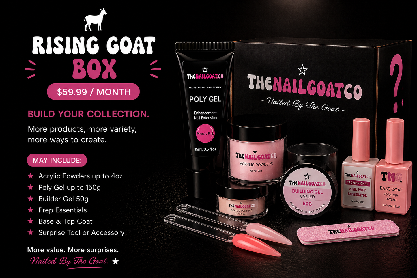 TheNailGoatCo nail product Mystery Boxes for nail professional