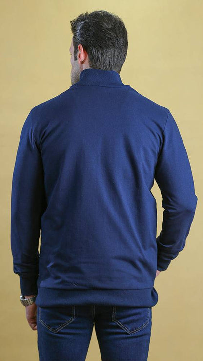 The Quarter-Panel Tech Sweater (Navy)