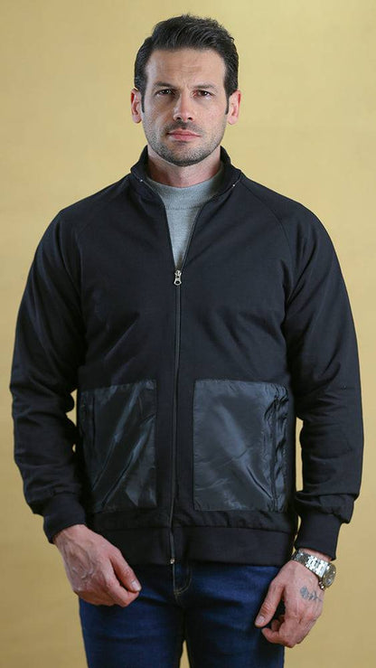 The Quarter-Panel Tech Sweater (Black)