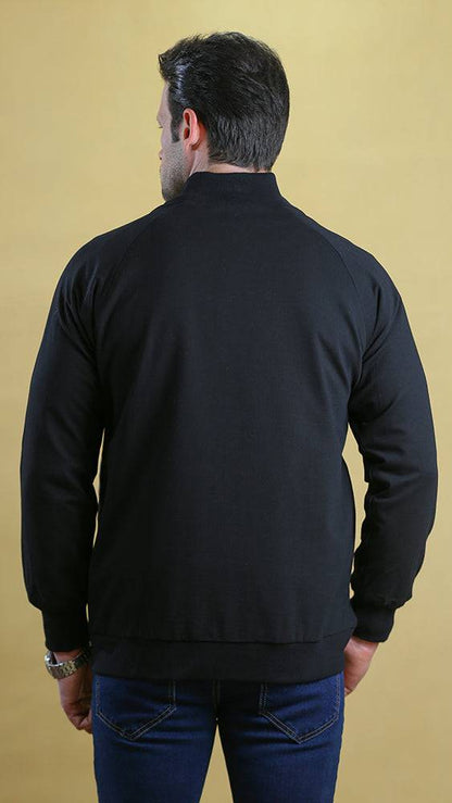 The Quarter-Panel Tech Sweater (Black)