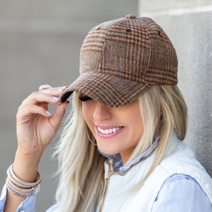 Fall Plaid Ball Caps