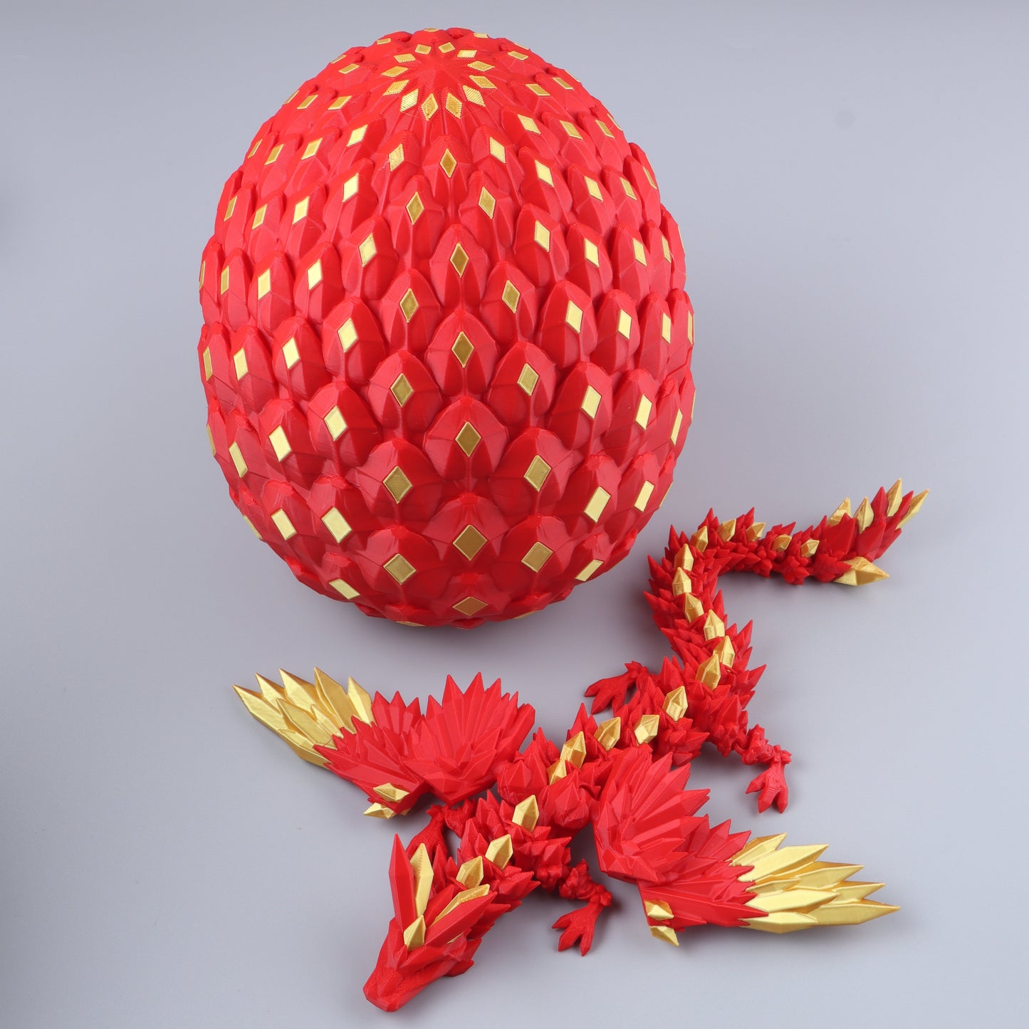 3D Printed Crystal Wing Dragon Fidget Toy – Articulated Fantasy Desk Toy Gift - Shaketea