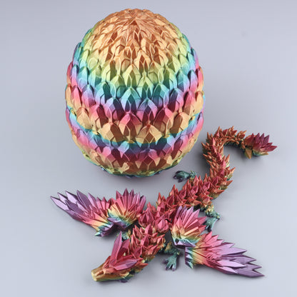 3D Printed Crystal Wing Dragon Fidget Toy – Articulated Fantasy Desk Toy Gift - Shaketea