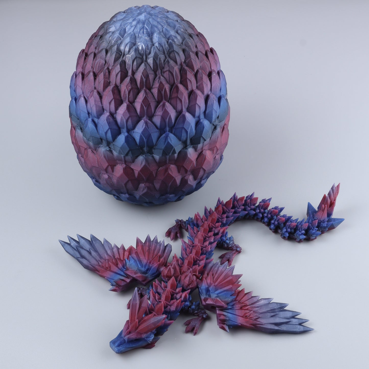 3D Printed Crystal Wing Dragon Fidget Toy – Articulated Fantasy Desk Toy Gift - Shaketea
