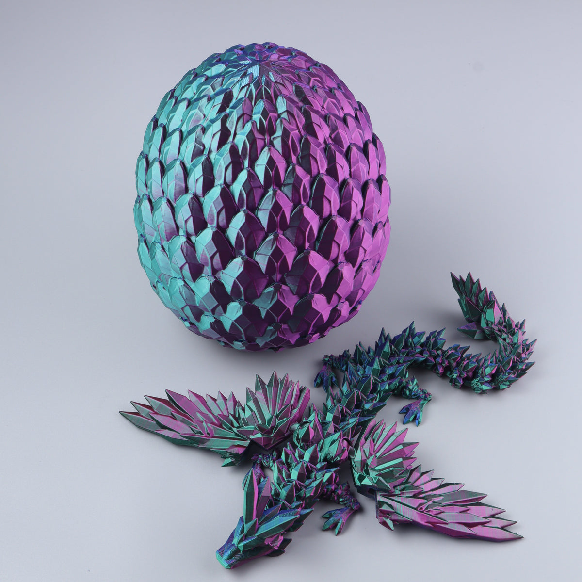 3D Printed Crystal Wing Dragon Fidget Toy – Articulated Fantasy Desk Toy Gift - Shaketea
