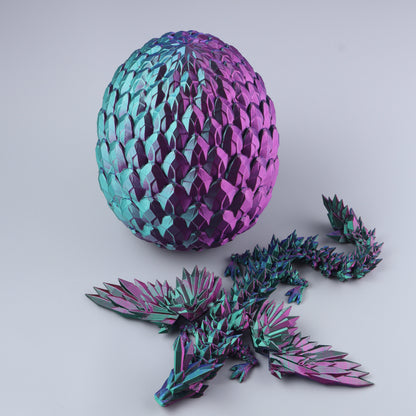 3D Printed Crystal Wing Dragon Fidget Toy – Articulated Fantasy Desk Toy Gift - Shaketea
