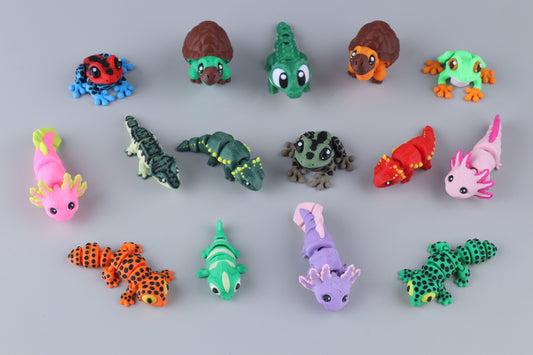 Mini Reptile and Amphibian Set (15 items) - Shaketea