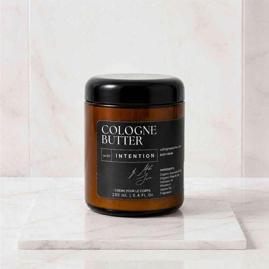 INTENTION – Luxury Fragrance Body Butter | Oud, Rose & Vanilla Cologne Scent Moisturizing Skin Butter | Cologne Butter