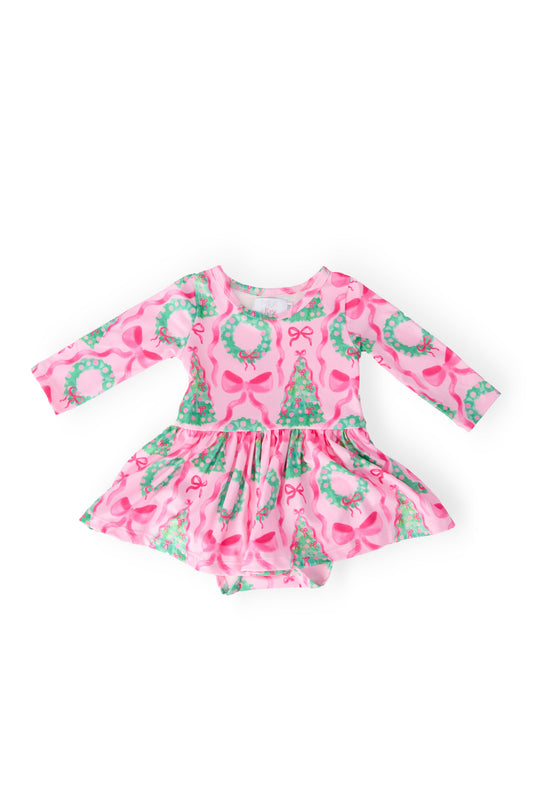 Jingle Bows L/S Twirl Bodysuit - Shaketea