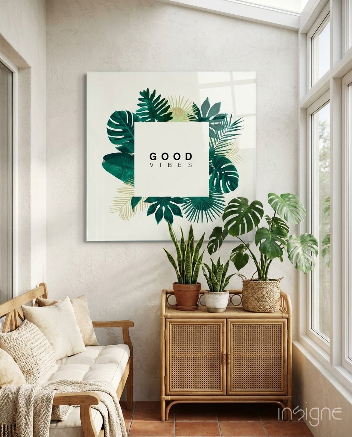 Good Feelings Glass Wall Art