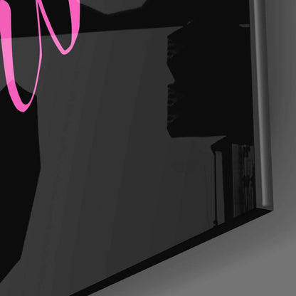 Pink Always Believe in the Impossible Glass Wall Art