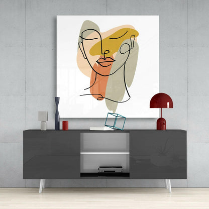 Abstract Lines Glass Wall Art