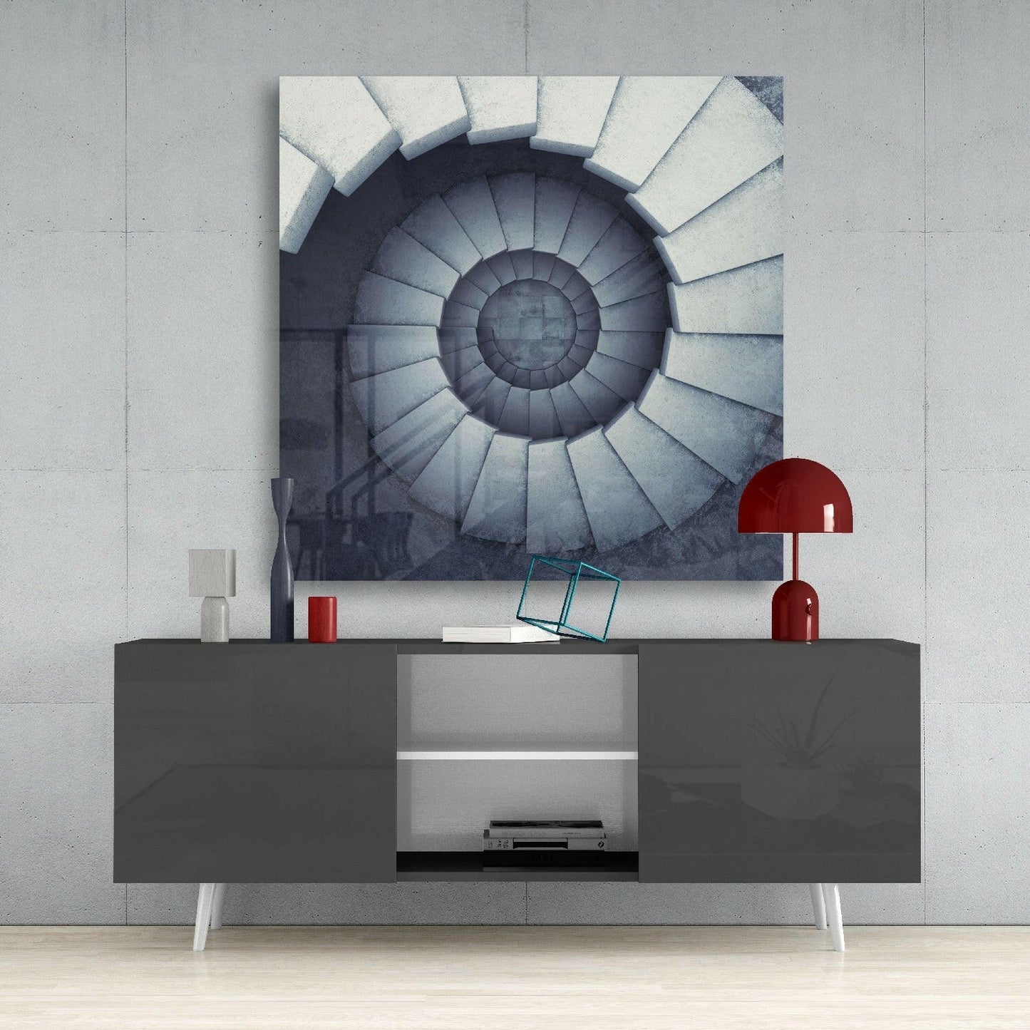 Endless Stairs Glass Wall Art