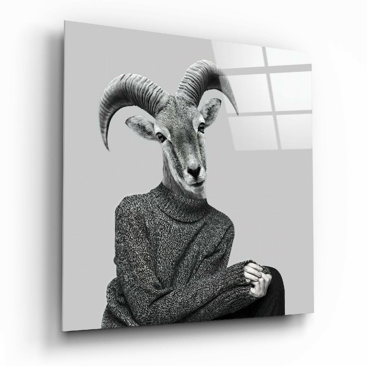 Lady Antelope Glass Wall Art