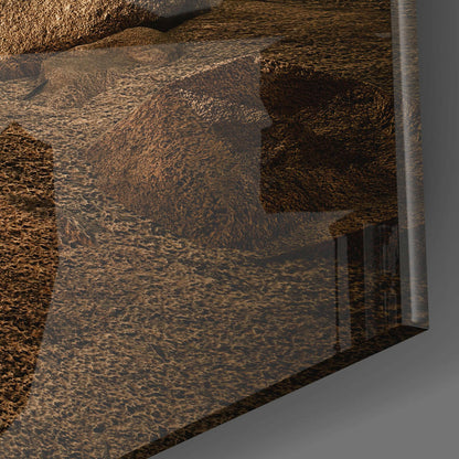 Desert Meditation Buddha Glass Wall Art