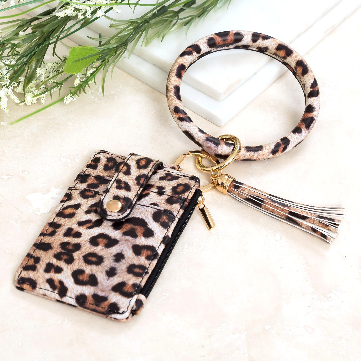 Key Ring ID Wallet Zip Bracelet