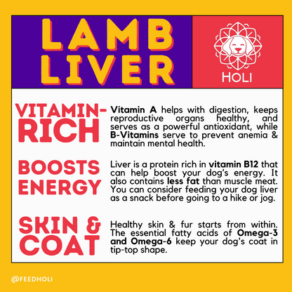 Lamb Liver Dog Treats - Freeze Dried - Single Ingredient