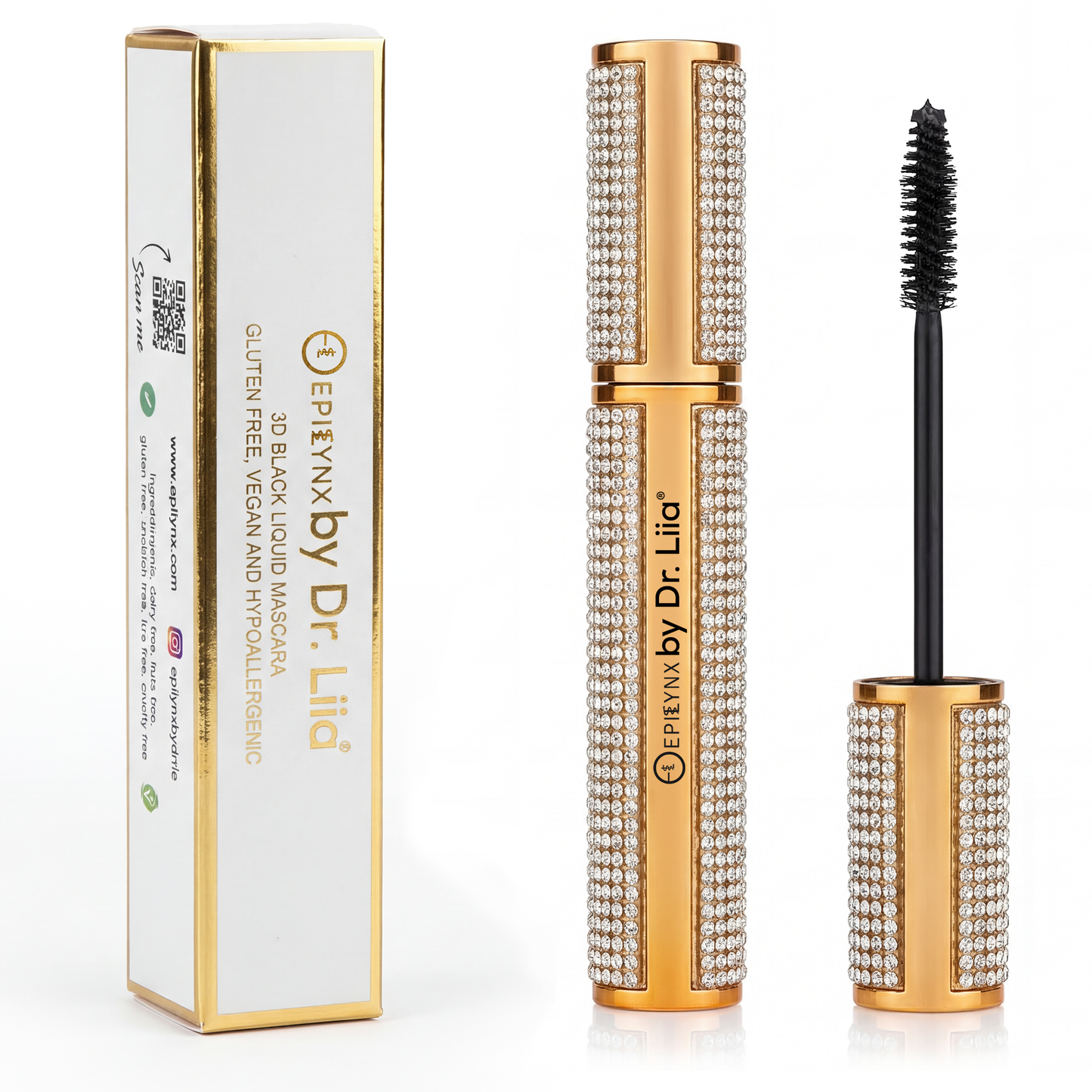 Hypoallergenic Mascara for Sensitive Eyes – Mega Volume for Thinning Lashes, Contact-Lens Safe